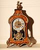 Louis XVI Style Marquetry Designed Mantle Clock, H 30.5'' W 14.5'' Depth 7.5''