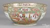 Large Chinese export porcelain famille rose bowl, 19th c., 7 1/4'' h., 16 1/4'' dia.