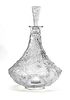 LALIQUE FRANCE CRYSTAL DECANTER 1998 H 10.5" DIA 7" "MURES" (BLACKBERRIES) 