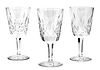 WATERFORD LISMORE HAND CUT CRYSTAL GOBLETS, SET OF 8 H 7" 
