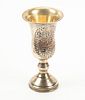 MEXICAN STERLING SILVER KIDDUSH CUP, H 4", DIA 2"