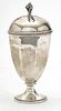 MAPPIN AND WEBB BIRMINGHAM, ENGLISH STERLING SILVER MUFFINEER, 1918 H 5.75" DIA 2.5" 