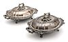 ENGLISH SHEFFIELD SILVERPLATE VEGETABLE DISHES, LATE 19TH C., H 6.5", W 10", L 15" 