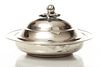900 Sterling Silver Center Dish With Cover Dia. 6'' 8t oz