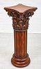 Wood Pedestal, Column Form C. 1970, L 39'' L 15''