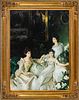 After John Singer Sargeant Oil On Canvas, Calmady Sisters, H 39'' W 29''