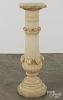 Carved marble pedestal, late 19th c., 40 1/4'' h.