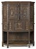 Jacobean style carved oak court cupboard, 19th c., 67'' h., 47 1/4'' w.