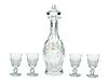 Waterford Crystal Decanter And Six Cordials