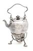 Georgian Sterling Silver Kettle On Warming Stand, C. 1765, H 12'' W 7'' 39.7t oz
