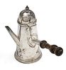 London Sterling Silver After Dinner Coffee Pot C. 18th C., H 6.5'' 10.7t oz