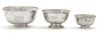Sterling Silver Revere Style Bowls, Lot Of Three 3.7", 5", 6.5" 22t oz 3 pcs
