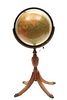 Electrified Globe With Mahogany Stand H 39'' Dia. 16''