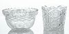 Brilliant Period Cut Glass Bowls, C. 1900, 6", 9" 2 pcs