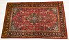 Persian Sarouk Wool Carpet, W 4' 5'' L 6' 10''