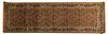 INDO-PERSIAN HANDWOVEN WOOL RUNNER, W 2' 7", L 8' 1" 
