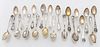 Sterling Silver Souvenir Spoons C. Prior To 1940, 30t oz 30 pcs