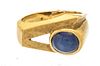 14K Gold Ring With Sapphire, Marking On Band,
