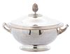 Christofle (French, 1830) Silver-plated Malmaison Covered Tureen, H 9'' L 12''