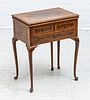English Queen Anne Style Burl Walnut Diminutive Chest/games Table C. Mid 20th C., H 22.5'' W 17.5''