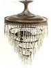 Crystal Tiered Prism Chandelier  1920, Dia. 14''