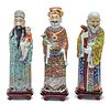 Chinese Porcelain Imortals, Set Of Three H 18''