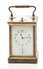 Couaillet Freres, French Brass Carriage Clock C. C 1900, H 6'' W 3''