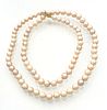 South Sea Pearl (11-14mm) 14kt Gold & Diamond Clasp Necklace, L 45'' 266g