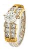 18kt Gold And Diamond Ring, Size 7