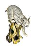 Connoisseur Of Malvern (British, 1979) Fine Bone China Limited Edition Figure Of A Lynx, H 24'' W 18''