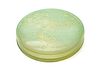 Rene Lalique "Houppes" Moulded Lid Opalescent Crystal Powder Box C. 1921, Dia. 10''