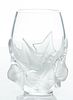 Lalique 'Hedera' Frosted Crystal Vase, H 6.75'' Dia. 4.75''