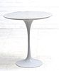 Marble Top Tulip Form SideTable C. 2010, H 21'' Dia. 18''