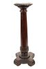 American Empire Style Carved Mahogany Pedestal, Early 20th C., H 42'' W 18''
