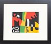 STUART DAVIS (AMERICAN, 1892–1964) SCREENPRINT IN COLORS, ON WOVE PAPER, 1964 H 11" W 14.125" COMPOSITION, FROM TEN WORKS BY TEN PAINTERS 