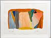 LARRY ZOX, 1936 - 06, SERIGRAPH, STATE II, ON WOVE PAPER H 29" W 41" UNTITLED 