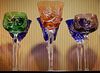 COLLECTION OF BOHEMIAN CRYSTAL WINE GOBLETS, 8PCS. 