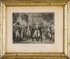 THOMAS PHILLIBROWN (ENGLISH, ACTIVE 1834-1860), AFTER ALONZO CHAPPEL,  ENGRAVING ON PAPER, H 11.5", W 8.25", WASHINGTON'S FAREWELL TO HIS OFFICERS 