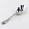 Antique Tiffany & Co Sterling Silver "Strawberry" Berry Casserole Spoon with Kidney Bowl