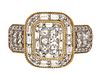 DIAMOND & 14KT YELLOW GOLD RING, SIZE: 8, T.W. 5 GR 