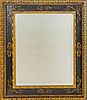 FLORENTINE STYLE GILT WOOD & PAINTED MIRROR, 20TH C, H 40", W 34"