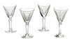WATERFORD 'SHEILA' CUT CRYSTAL CORDIAL GLASSES, 12 PCS, H 3 7/8", DIA 1 3/4"