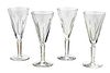 WATERFORD 'SHEILA' CUT CRYSTAL FLUTED CHAMPAGNES, 12 PCS, H 7", DIA 3.25" 