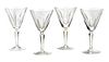WATERFORD 'SHEILA' CUT CRYSTAL CLARET WINE GLASSES, 13 PCS, H 6.5", DIA 3.5"