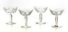 WATERFORD 'SHEILA' CUT CRYSTAL CHAMPAGNE GLASSES, 13 PCS, H 4.75"