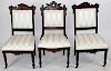 Lot of 3 American Victorian side chairs