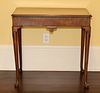 QUEEN ANN STYLE, MAHOGANY CONSOLE TABLE, H 28", L 30", D 19"