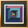 VICTOR VASARELY (FRENCH/HUNGARIAN, 1906–1997) SERIGRAPH ON WOVE PAPER, H 19.5" W 19.5" OETKA 