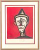 BERNARD BUFFET (FRENCH, 1928–1999) LITHOGRAPH IN COLORS, ON WOVE PAPER, 1967 H 24.25" W 19.75" CLOWN 