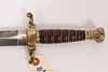 BRITISH PILLOW SWORD, EARLY 19TH C., L 32" OVERALL 